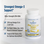 Nordic Naturals ProOmega 2000, Lemon Flavor - 120 Soft Gels - 2150 mg Omega-3 - Ultra High-Potency Fish Oil - EPA & DHA - Promotes Brain, Eye, Heart, & Immune Health - Non-GMO - 60 Servings