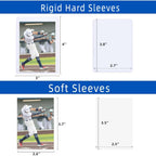 400 Card Sleeves Hard Plastic, Arjiekwei 3"X 4" Trading Card Holder, 35PT