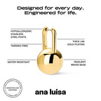 Ana Luisa Chunky Ball Earrings - 14K Gold Plated & Silver Rhodium Plated