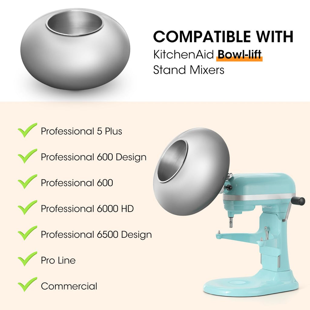 Aieve Snack Coater Compatible with KitchenAid Bowl-Lift Stand Mixer for Making Chocolate Covered Almonds, Pistachio, Peanut, Freeze Dried Strawberry, Raisin, Macadamia Nuts and Blueberry
