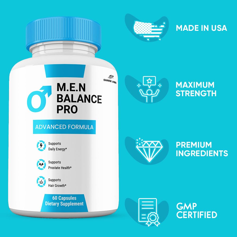 (1 Pack) M.E.N Balance Pro Capsules, Advanced Premium M.E.N. BalancePRO Official Supplement Vitamin Pills, 1 Month Supply