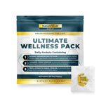 Nature's Lab Daily Vitamin Packs for Men & Women - Multivitamin + Triple Strength Omega 3 Fish Oil + Turmeric Joint Support Gold Ultimate Wellness Pack - 60 Packets