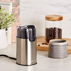 Amazon Basics Fast Electric Coffee Grinder for Home Use, Easy to Use Coffee Bean and Spice Grinder with Heavy-Duty Stainless Steel Grind Blades