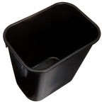 Amazon Basics Rectangular Plastic Office Wastebasket,14.4"L x 10.3"W x 15"H, 7 Gallon, Easy to Clean, Black, Pack of 2