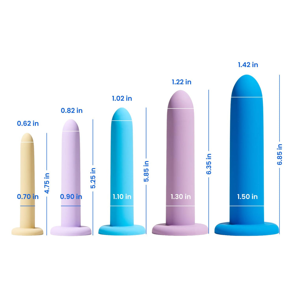 VWELL Silicone Wands Set Hands-Free Suction Tapered Medical Silicone (Complete 5 Kit System)