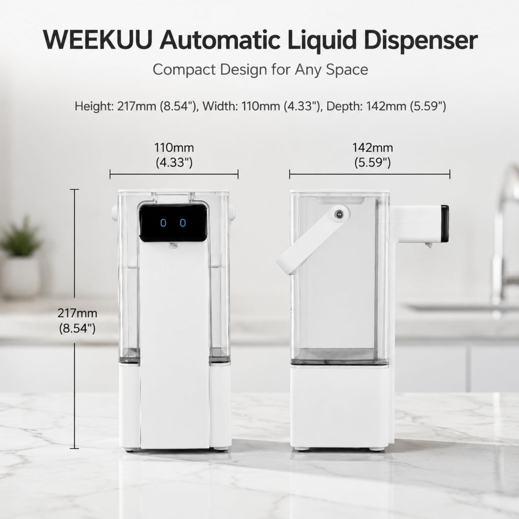 Extra Large 27 oz Dish Soap Dispenser, Touchless, USB-C Rechargeable