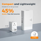 TESSAN 220 to 110 Voltage Converter US to Europe, International Travel Power Adapter with 4 USB Ports(2 USB C), 2 AC and EU/UK/AU Plug Universal Power Converter Adapter Combo, Step Down Transformer