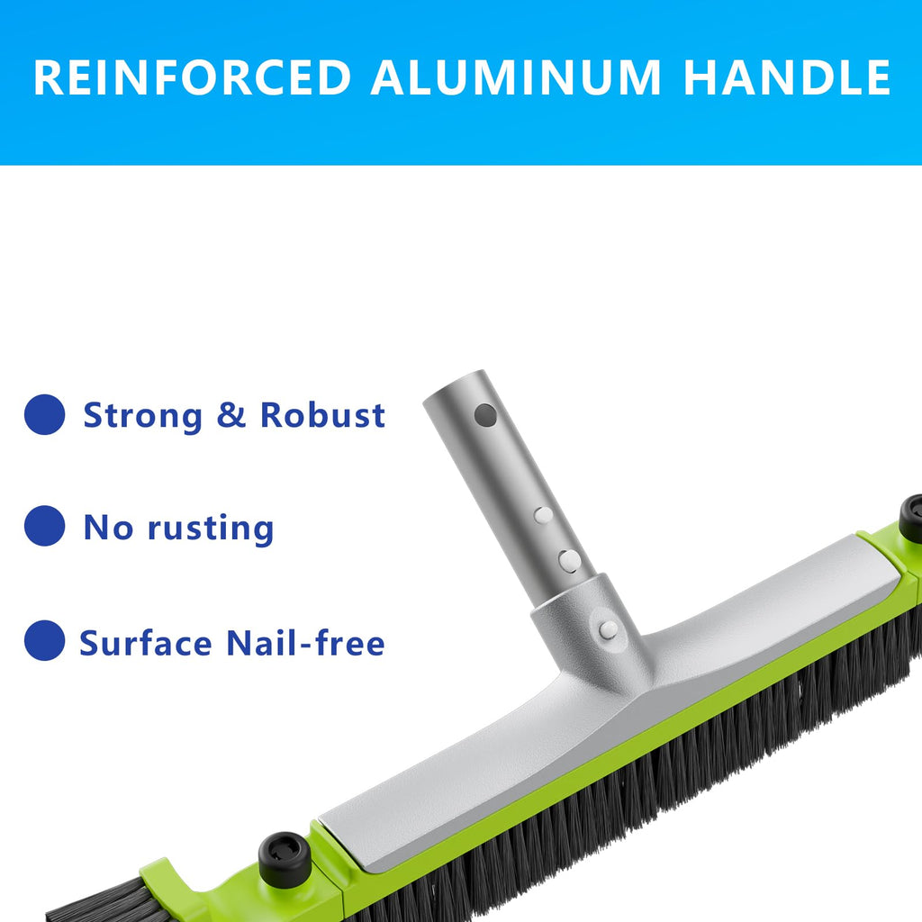 Sepetrel 20” Pool Brush Head for Cleaning Walls,Heavy Duty Inground/Above Ground Swimming Pool Scrub Brushes with Premium Strong Bristle & Reinforced Aluminium Back