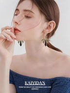 KAIYIDAN Boho Earrings, Geometric Shaped, Brass, Women's Dangle Earring, Personalized Statement Gift