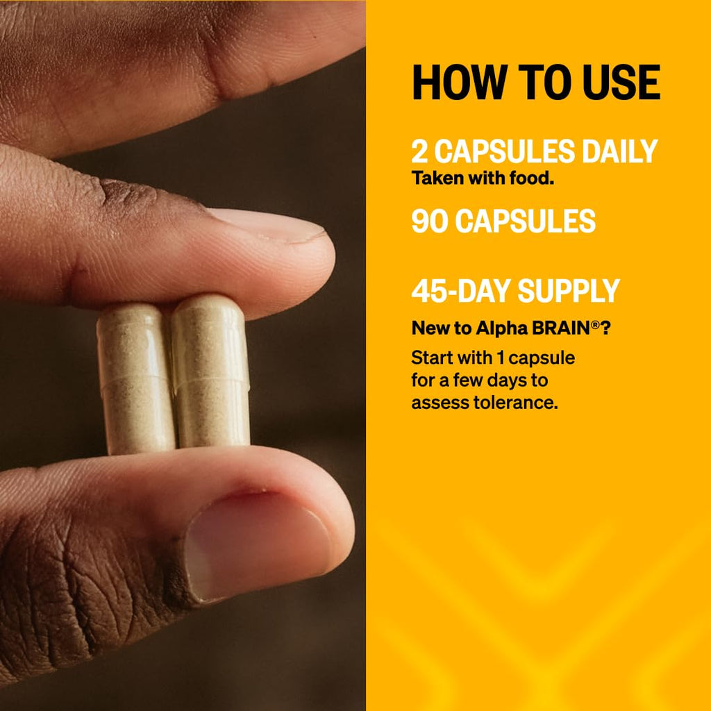 ONNIT Alpha Brain Nootropic Capsules for Men & Women, IGEN Non-GMO Tested Memory, Focus & Mental Clarity, with L-Theanine and Vitamin B6, 90 Count Each, Pack of 3 (270 Capsules)