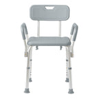 Medline Shower Chair with Backrest and Padded Armrests - 350 lb. capacity, Bath Bench, Seat, Stool for Independent Adult, Seniors, Elderly & Disabled Patients