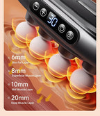 16-Drive 8-Head Massage Gun Set, 8 Head Massage Gun Deep Tissue, Red Light Therapy, Quiet Muscle Massage Gun for Back, Shoulders, Legs, Foot, Body Muscle Pain Relief (8-Head)