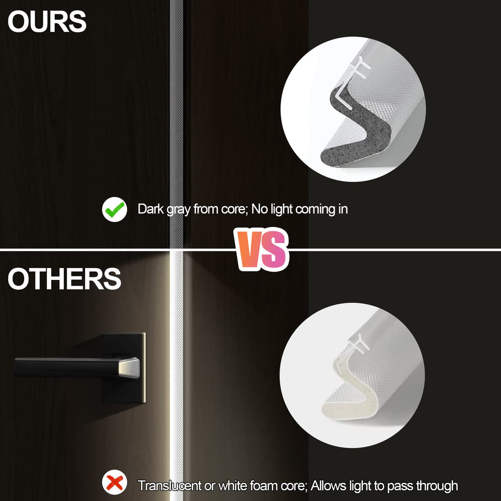 40FT Kerf V‑Shaped Weather Stripping Door Seal, Press‑in Seal for Pre‑Cut Slot Doors, Not Self‑Adhesive, Soundproof Draft Blocker for Exterior Front Doors, Fits Large Gaps, Easy DIY Install (White)