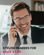 TERAISE 4PCS Fashion Anti-blue light Reading Glasses Men Women Computer Reader(2.25X)