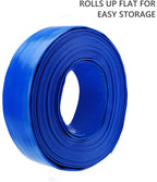 Eastrans 2.5" x 50 FT Pool Backwash Hose,Flat 4 inch Width,Heavy Duty Flat Discharge Hose,Weather and Burst Resistant, Best Pool Hoses for Inground Pools,Pool Filter Hose & Pool Drain Hose