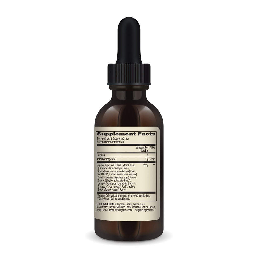 Dr. Mercola Organic Digestive Bitters Liquid Drops - Digestive Health Support - Alcohol-Free Formula - Features Burdock Root, Dandelion Leaf, Fennel Seed & More - 2 fl. oz. (30 Servings), 3 Pack