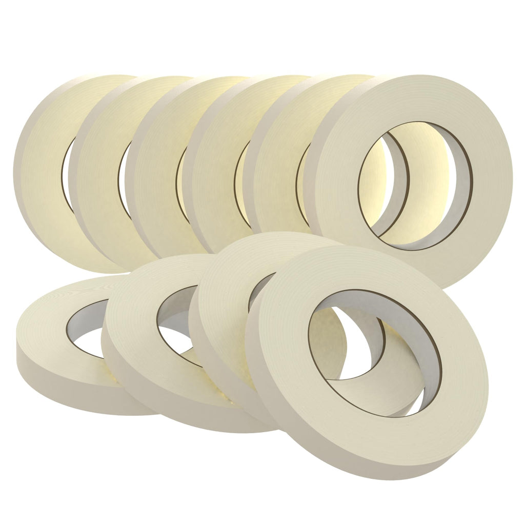 SWRT Masking Tape 2Inch x 55Yards，Adhesive Painting Tape Bulk for General Purpose Beige White Color for Painting, Crafting, School Stationery, Arts, Home Use etc