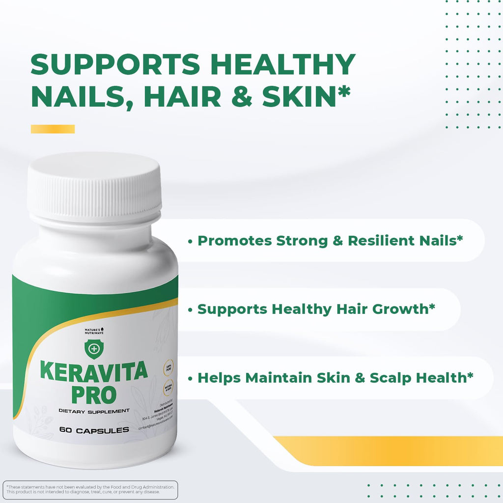 Keravita Pro – Vitamin C, E, Green Tea & Turmeric – 60 Ct, 1 Month Supply