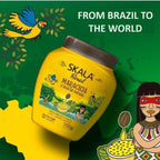 Skala Passion Fruit & Patauá Oil (Maracuja) Hair Care, 1000g - Brazilian Treatment Cream - Sulfate, Paraben, Silicone Free -Hyaluronic Shampoo + Free Comb (Comb Color May Vary). 6 Pack
