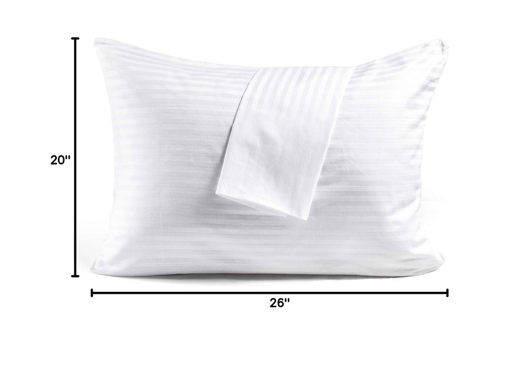 FAUNNA 600TC 100% Cotton Pillow Protectors, Standard Size (20x26), 4 Pack