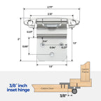 Ravinte 30 Packs (15 Pairs) 3/8 inch Inset Polished Chrome Cabinet Hinges Kitchen Cabinet Hinges Self Closing Hinges for Kitchen/Bathroom/Furniture Cabinets & Doors,Decorative Cabinet Hardware