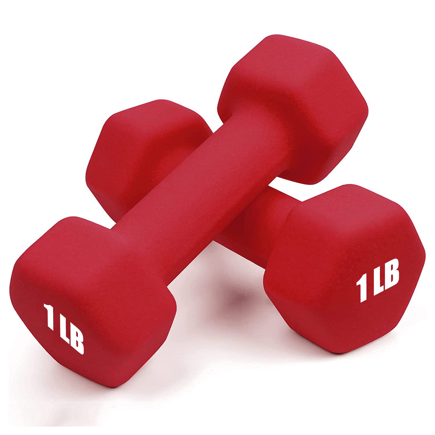 Portzon Weights Dumbbells 10 Colors Options Compatible with Set of 2 Neoprene Dumbbells Set,1-15 LB, Anti-Slip, Anti-roll, Hex Shape