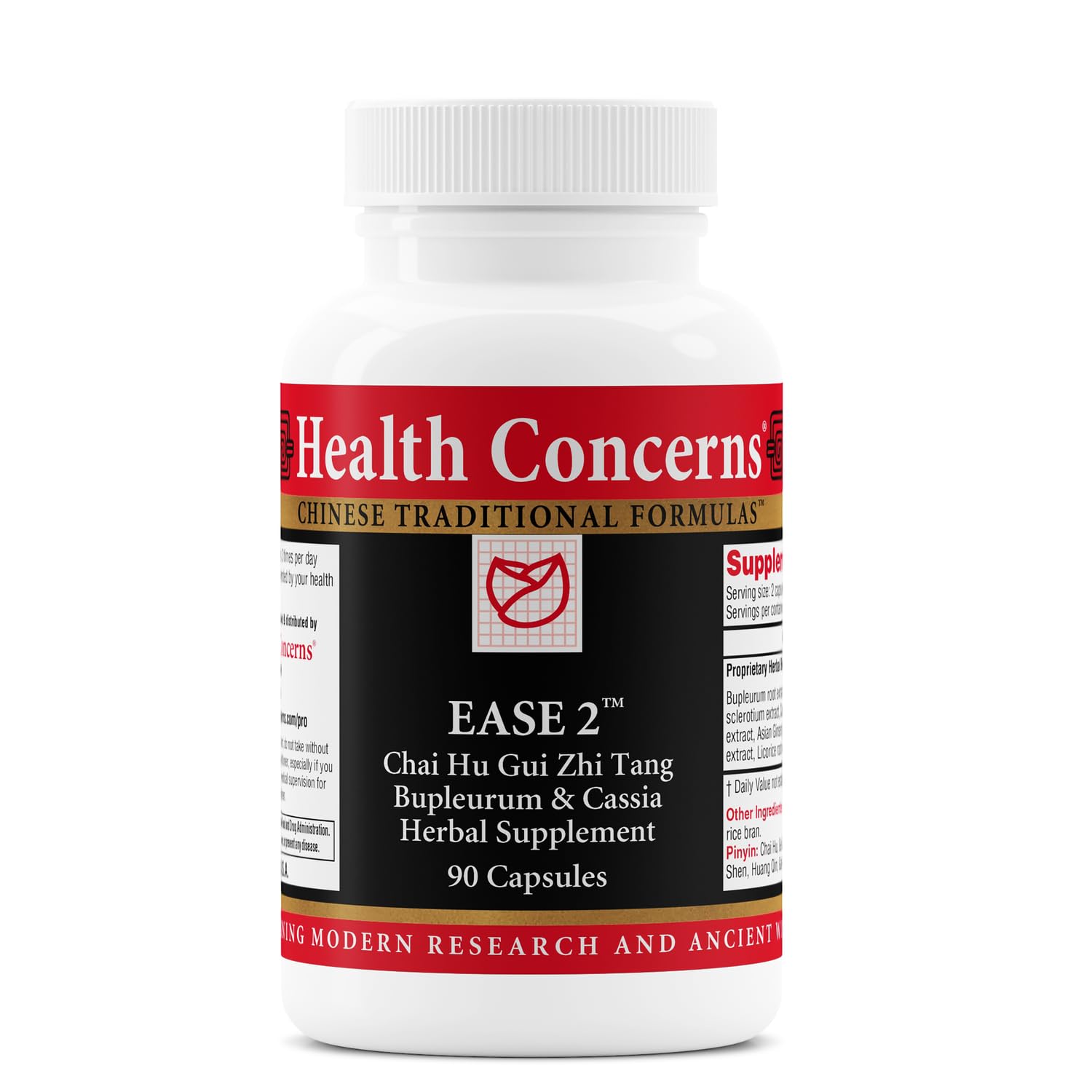 Health Concerns Ease 2 – Liver & Digestive Support – Relieves Neck Shoulder Tension – Chinese Herbal Formula – Natural GI Health Support – Bupleurum & Cassia Herbal Supplement – 90 Capsules