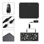 FlexSolar 12W Solar Panel Powered Fan Kit