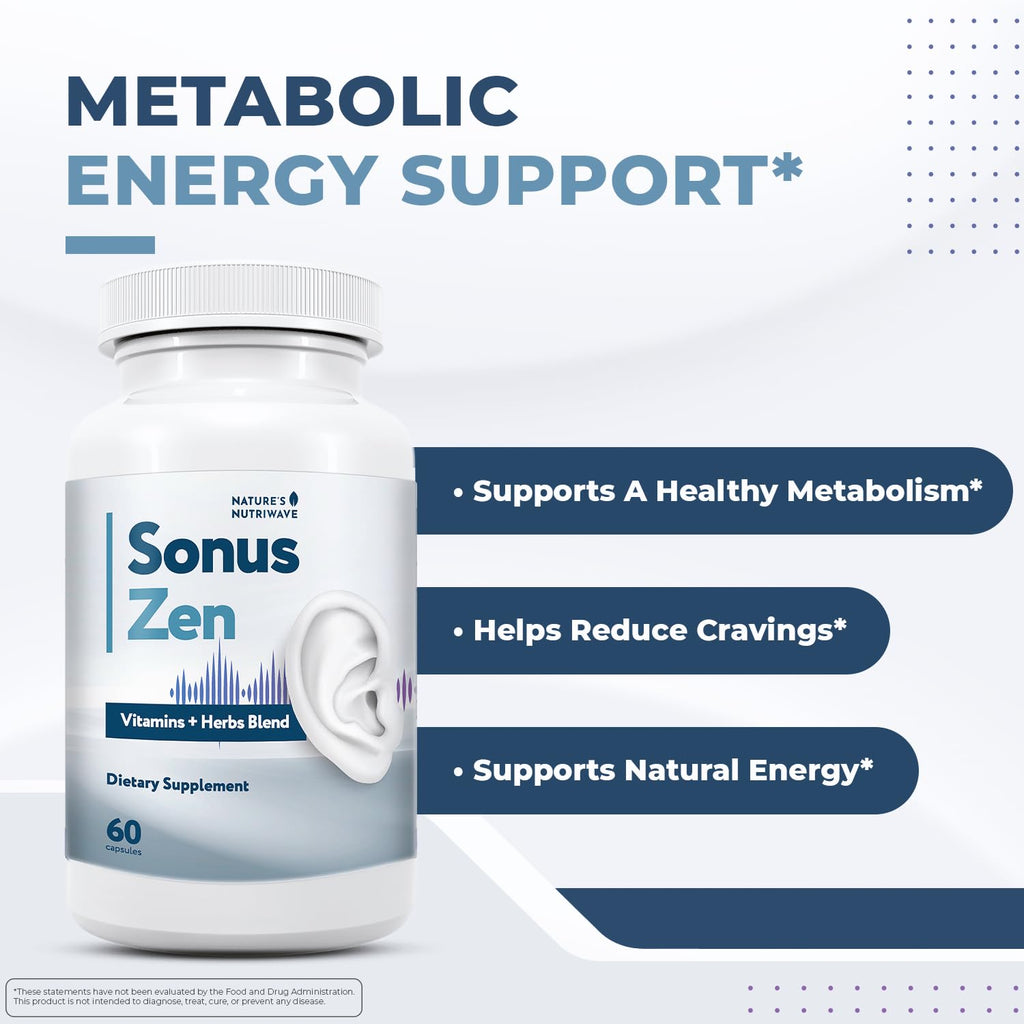 SonusZen – Vitamin & Herbal Extract Capsules – 60 Ct, 2 Month Supply