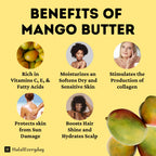 Kyabo 3Lbs MANGO BUTTER PREMIUM Organic Unrefined Raw Virgin 100% Pure Cold Press Grade A Non GMO 100% Natural For Skin BodyCare Beauty Moisturizer DIY For Body Butters, Soap Making,Lotions, Creams…