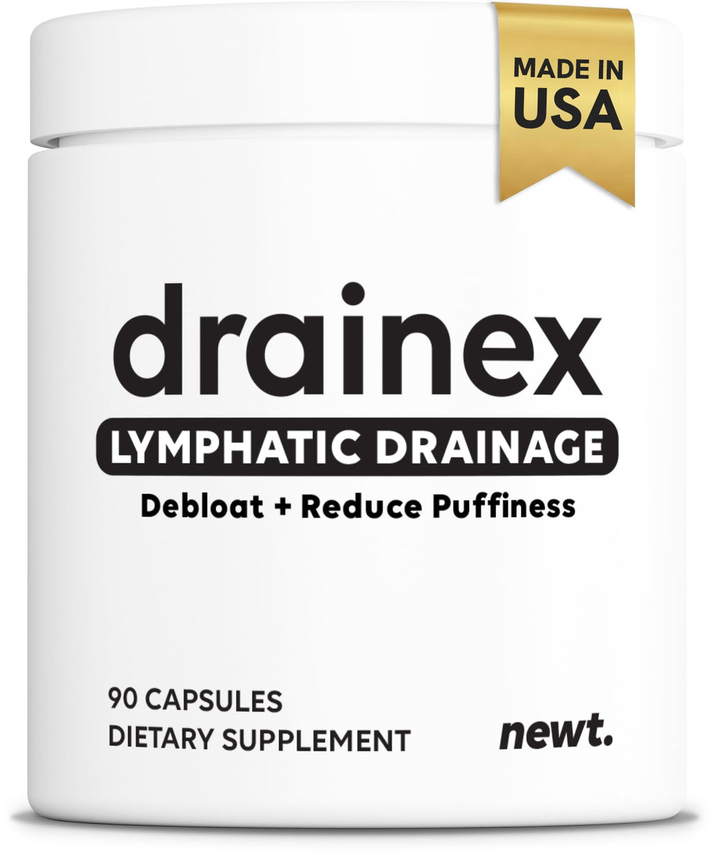 DRAINEX™ Lymphatic Drainage Supplements | 1950mg Lymph System Support Supplement for Lymph Drainage | Lymphatic Drainage Capsules Body Clense with Dandelion, Burdock, Cleavers & More | 90 Capsules