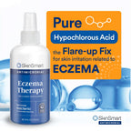 SkinSmart Antimicrobial Eczema Therapy with Hypochlorous Acid, Safely Removes Bacteria so Skin Can Heal, for Adults, Kids and Seniors, 8 Ounce Clear Spray