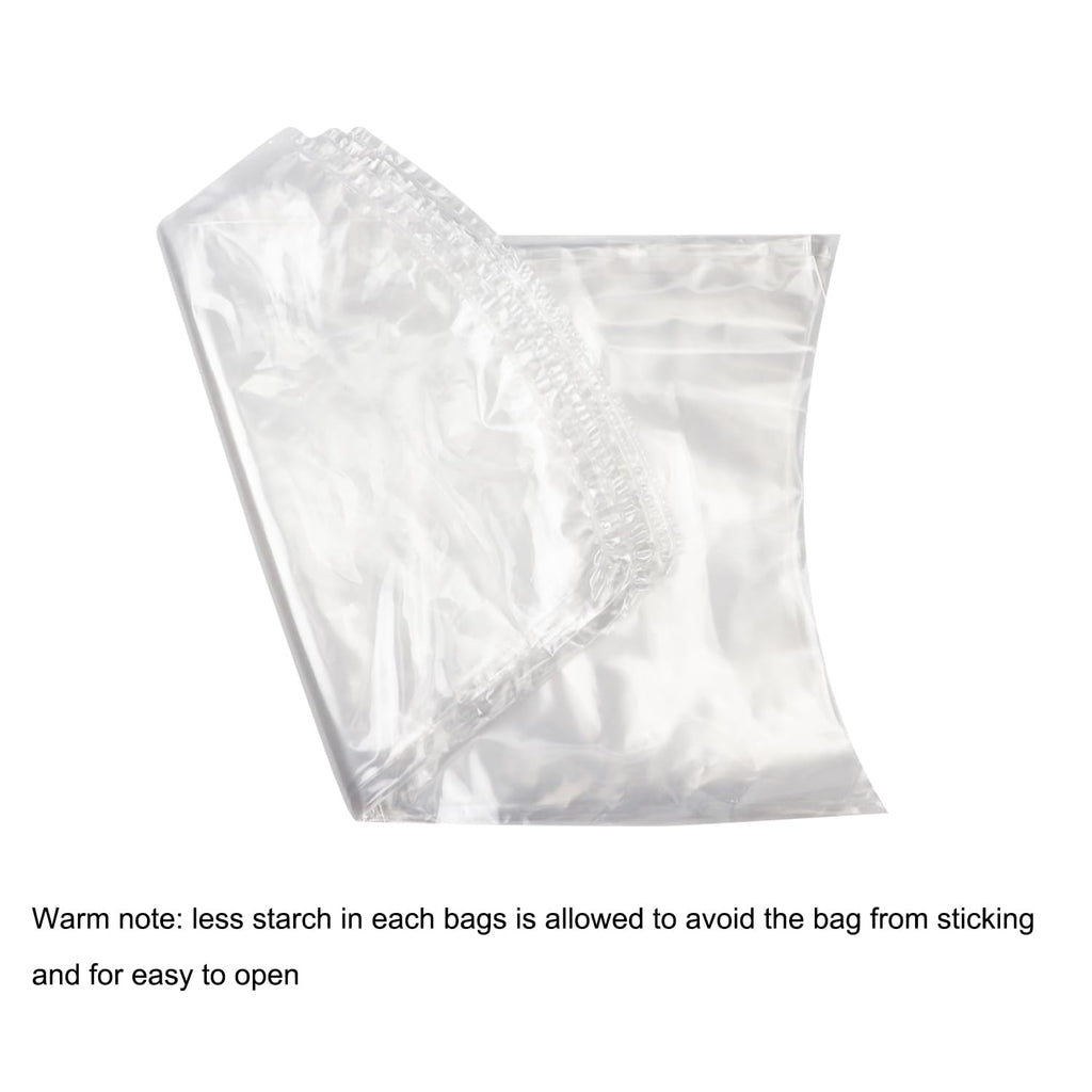 Poultry Shrink Bags,50 Pack 13x18Inches Clear Poultry Heat Shrink Wrap Freezer with 50 Zip Ties,a Silicone Straw for Chickens,Rabbits