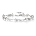 Crysdue Teardrop Marquise CZ Tennis Bracelets Wedding Bridal Jewelry Clear