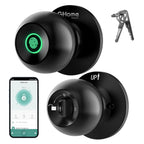 GHome Smart Fingerprint Door Lock, 3 in 1 Smart Fingerprint Door Knob with App Control & Key, Auto Lock, Biometric Thumbprint Door Locks for Bedroom, Garage, Home & Office