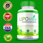 LipoVive Capsules, Maximum Strength Advanced Formula, Lipo Vive Pills Premium Supplement, All Natural Ingredients (5 Pack)