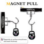 TRYMAG Magnetic Hooks for Cruise Cabins, 30LBS+, 36 Pack, Silver