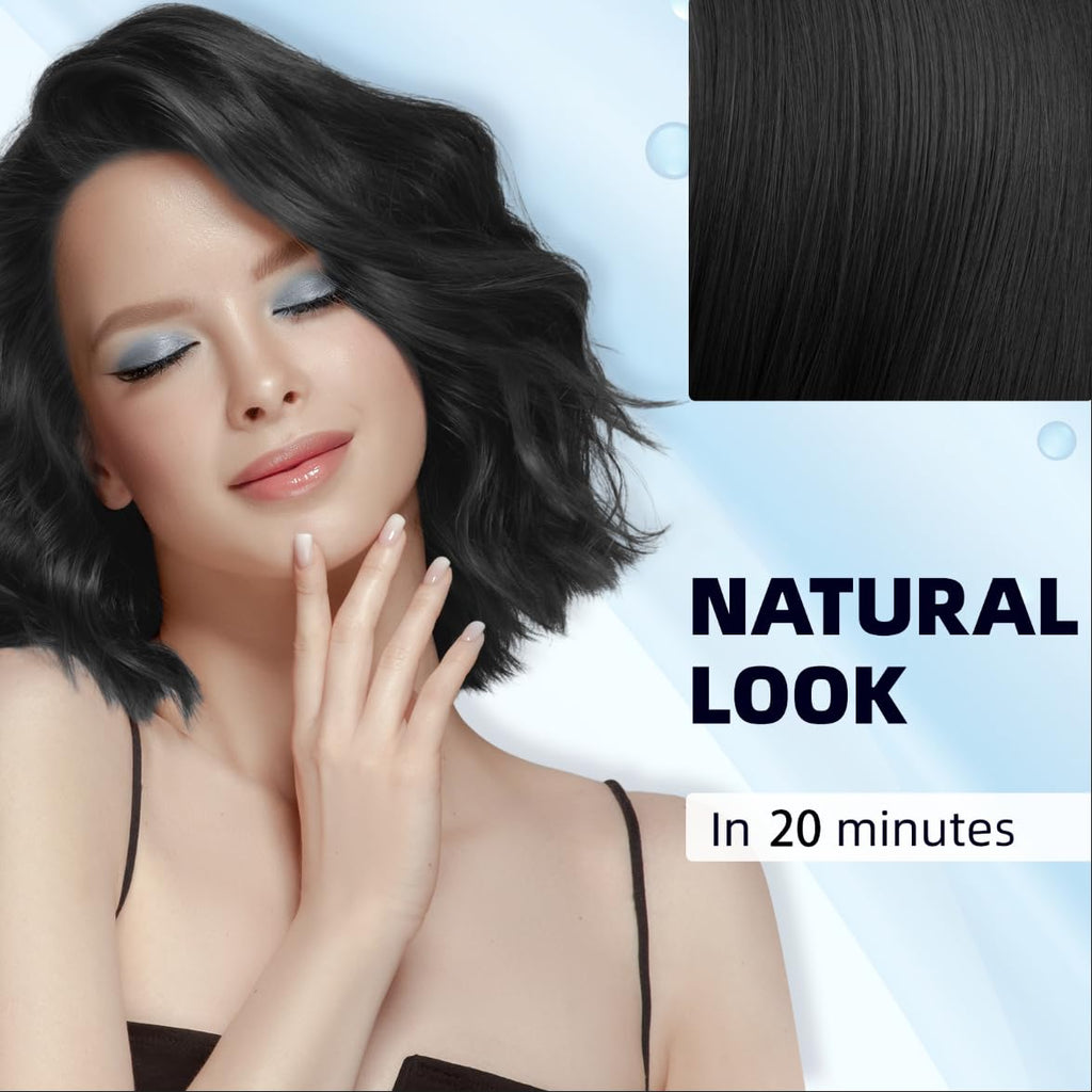 Ivnil Black Hair Dye Shampoo Color Shampoo for Gray Coverage for Women Men