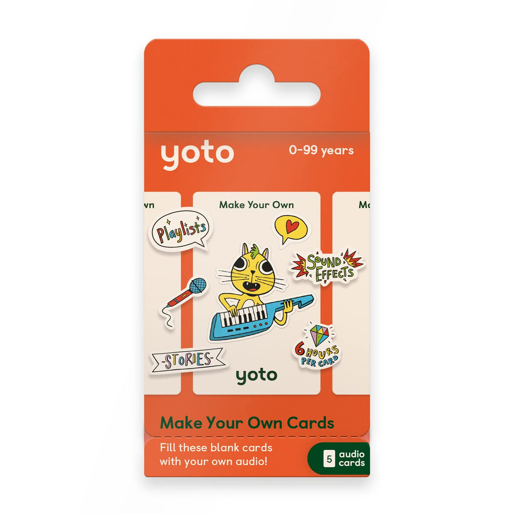 Yoto Make Your Own Cards – 5 Blank Audio Cards for Use with Player & Mini All-in-1 Audio Device, Record & Play Stories Music Radio Podcasts Birthday Messages & Fun Educational Learning Activities