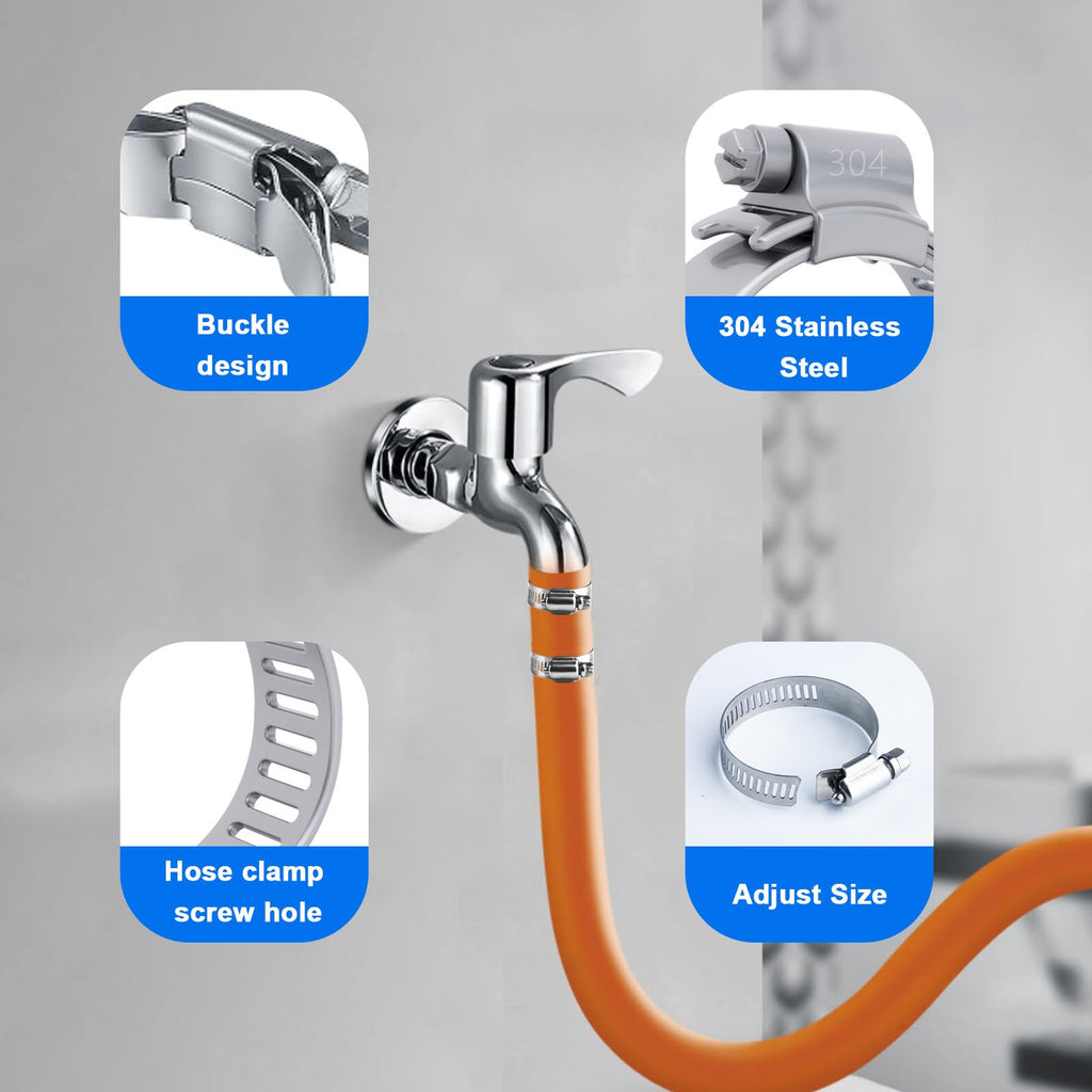 20 Pack 3/4'' - 1-1/8'' (19-29mm) Stainless Steel Hose Clamp Adjustable Worm Gear Hose Clamp,Adjustable Worm Gear Pipe Fuel Line Hose Clamps Heavy Duty for Plumbing