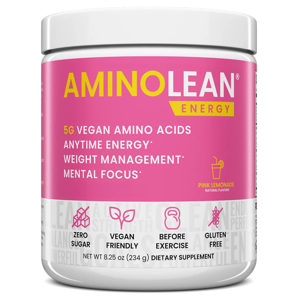 AminoLean Pre Workout Powder - Natural Amino Energy with Vegan Amino Acids