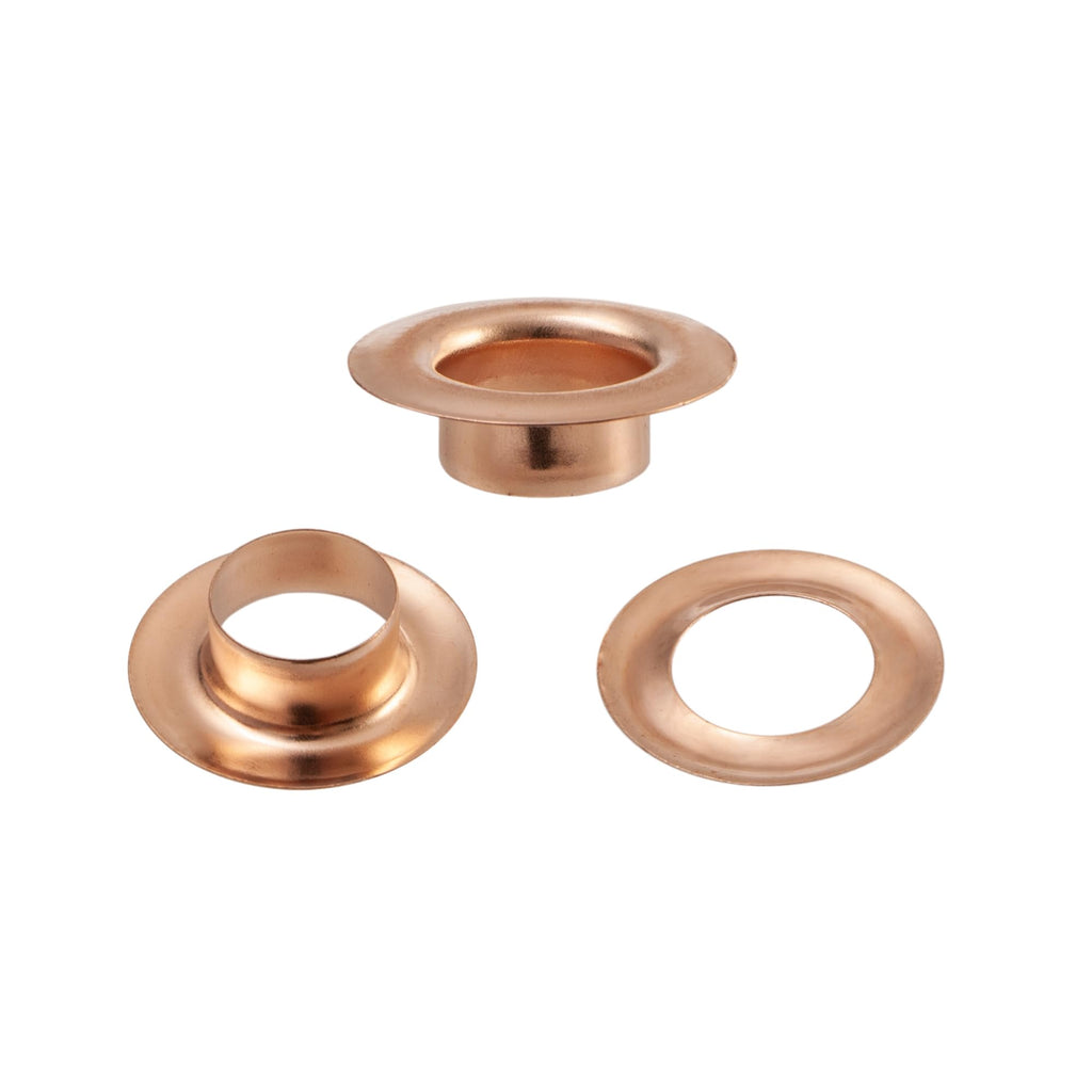 KING PIECES 2000pcs Rose Gold Grommets 3/8 Inch (10mm) Washers and Grommets Kit for Grommet Tool, Banner & Posters Metal Grommets Eyelets for Fabric Clothes Leather Belt Punching