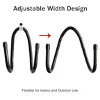 RUZUO 6PCS Chain Link Fence Hooks, Fence Hangers for Leaf Rakes, Pool Poles,Nets,Brushes,Skimmers,Vacuum Hoses etc, Hooks for Chain Link Fence, Black