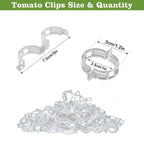 Mqacpu 50Pcs Tomato Clips,Plastic Trellis Clip Secured Plant Support Clips