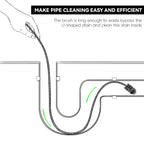 Bozenu Flexible Drain Brush, 66 Inch Long Double Ended Hose Pipe and 58 Inch Tube Cleaning Brush and 2 Pack 8 Inch Straw Cleaner Brush