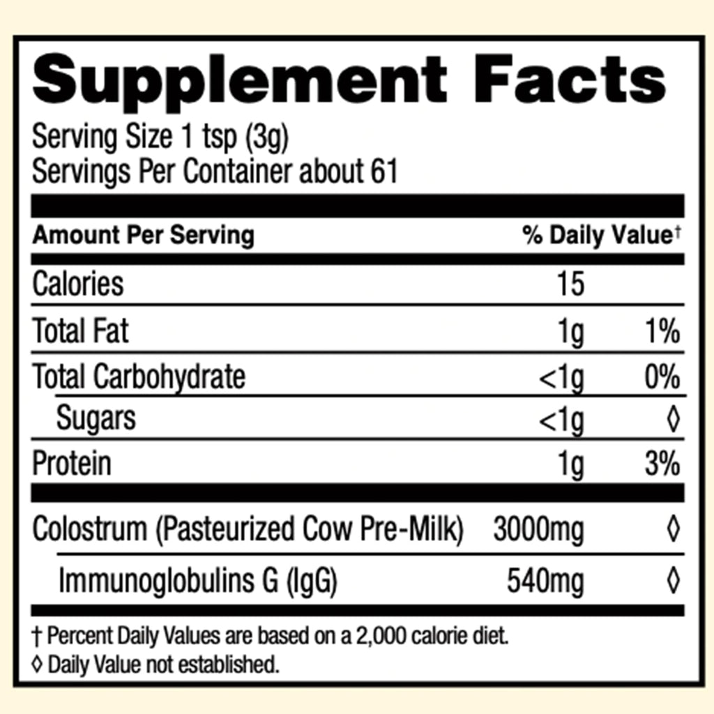 Surthrival: Colostrum Powder (6.5oz), Immune Optimization & Recovery, Powdered Dietary Supplement, Gut Health, Immune Support, Keto Friendly