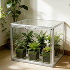 Mini Greenhouse for Indoor, Clear Stackable Green House with Magnetic Waterproof Door for Small Plants