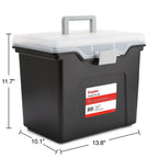 Staples File Folder Tote, Portable Filing Box for Letter Size Hanging Files