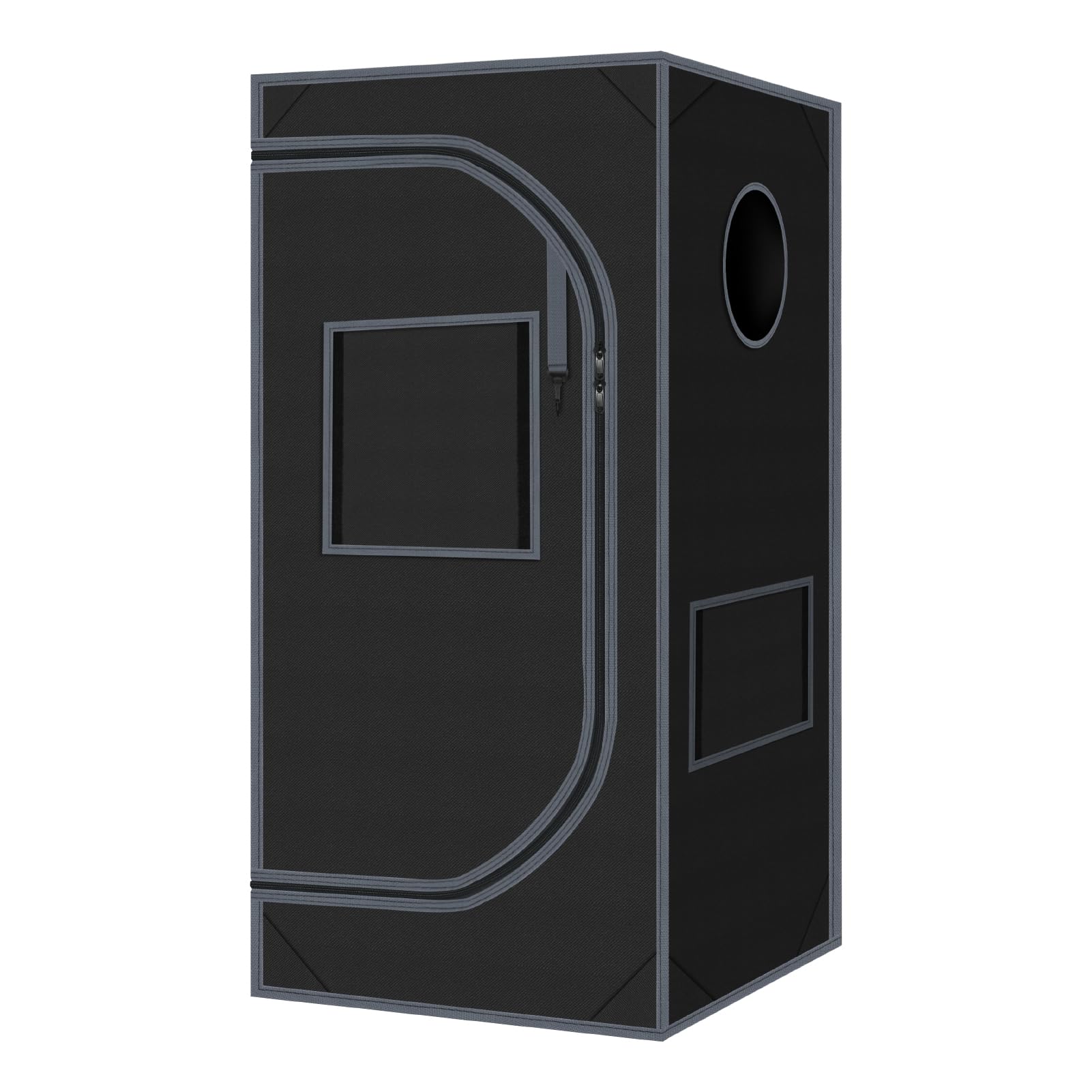 24"x24"x55" 600D Mylar Hydroponic High Reflective Grow Tent for Plants