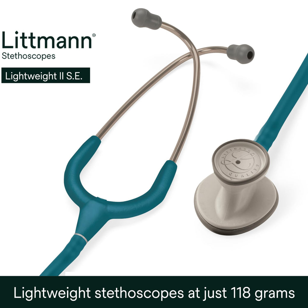 3M Littmann Lightweight II S.E. Stethoscope, 2452, 28" Caribbean Blue Tube